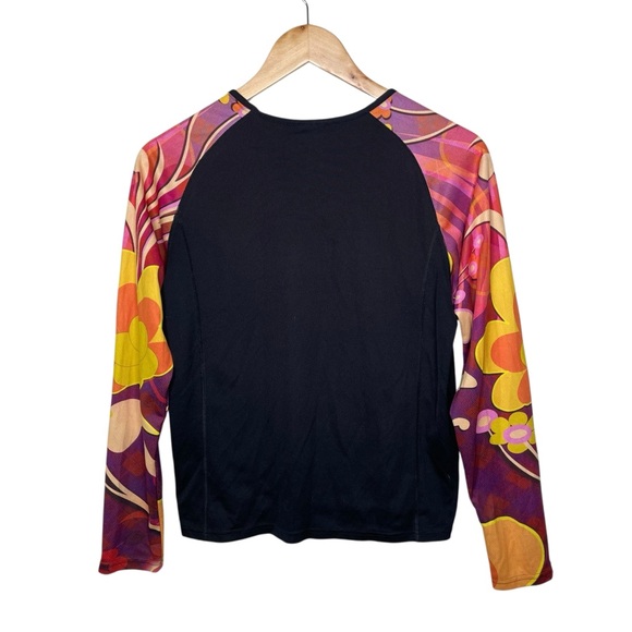 Athleta Rash Guard Floral Colorblock Long Sleeve Top - Picture 3 of 9